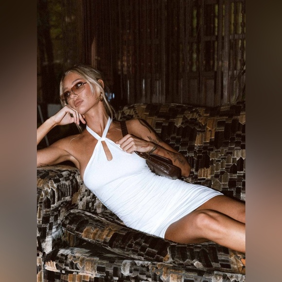 FINAL PRICE Princess Polly MASEN MINI DRESS WHITE - Picture 1 of 13